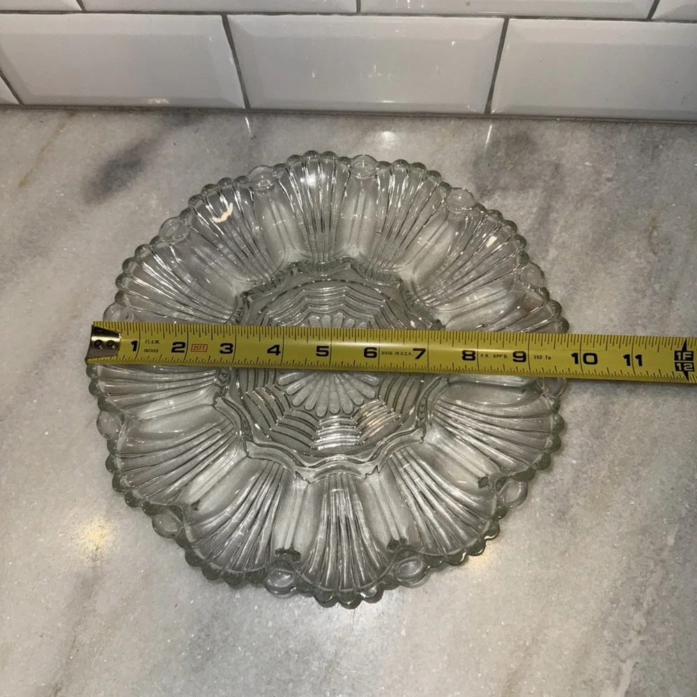 Anchor Hocking‎ Glass 896 Clear Deviled Egg Plate